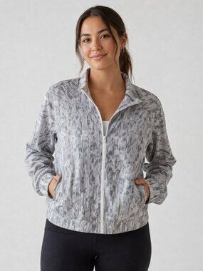 Lululemon Jacket Gray White Athletic Reversible Casual 8